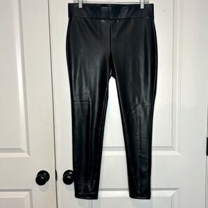 LOFT Black Faux Leather Leggings M